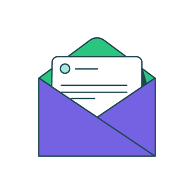 Envelope with letter icon